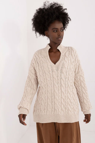 Badu Cable Knit Henley Sweater