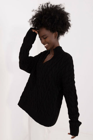 Badu Cable Knit Henley Sweater