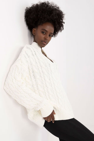 Badu Cable Knit Henley Sweater