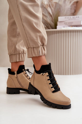 Step In Style Vegan Leather Oxford Ankle Boots