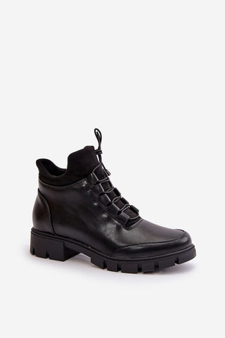 Step In Style Vegan Leather Oxford Ankle Boots