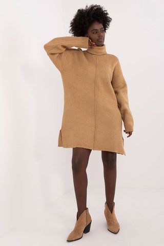 Badu Exposed Seam Turtleneck Sweater Dress