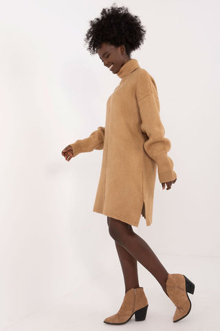 Badu Exposed Seam Turtleneck Sweater Dress