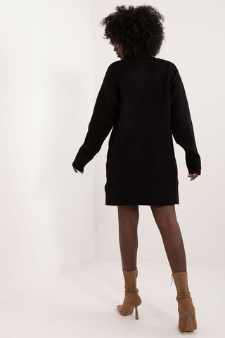 Badu Exposed Seam Turtleneck Sweater Dress