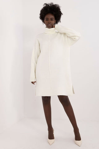 Badu Exposed Seam Turtleneck Sweater Dress