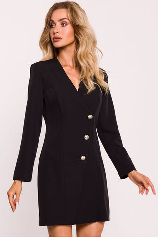 Moe Long Sleeve Buttoned Blazer Mini Dress