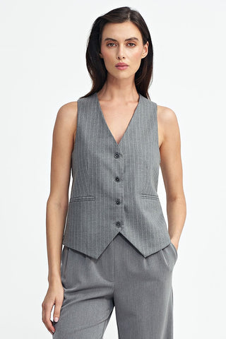 Nife Pinstripe Vest