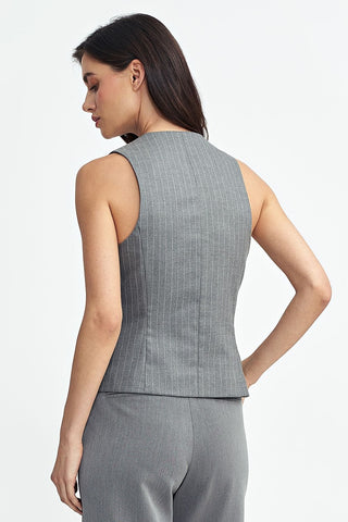 Nife Pinstripe Vest