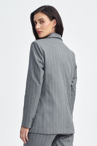 Nife Pinstripe Double Breasted Blazer Jacket