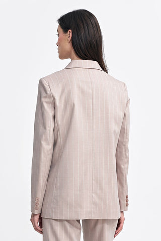 Nife Pinstripe Double Breasted Blazer Jacket