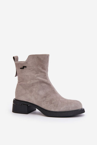 Step In Swayze Natural Suede Ankle Boots