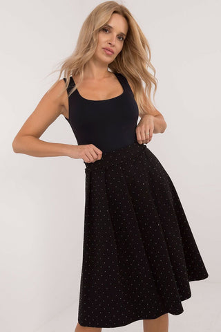 Italy Moda Polka Dot Midi Skirt