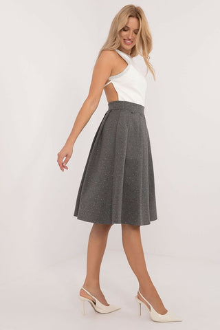 Italy Moda Polka Dot Midi Skirt