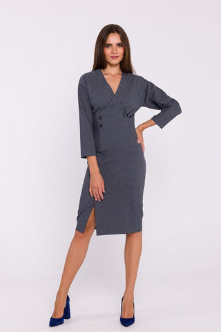 Stylove Tailored Wrap Midi Dress