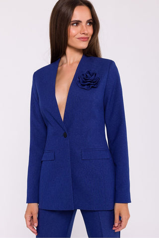 Stylove Flower Appliqué Blazer Jacket