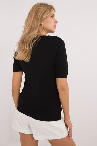 Factory Price  Openwork Short Sleeve Sweater