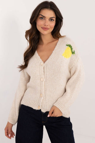 Italy Moda Limoncello Cardigan In Cream