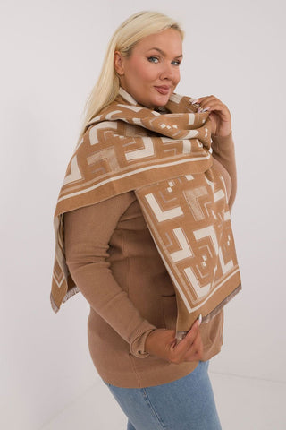 AT Geometric Wool Blend Scarf