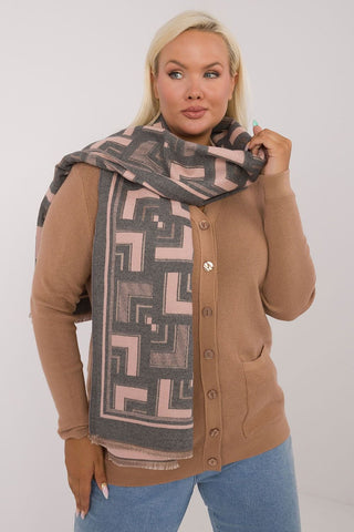 AT Geometric Wool Blend Scarf