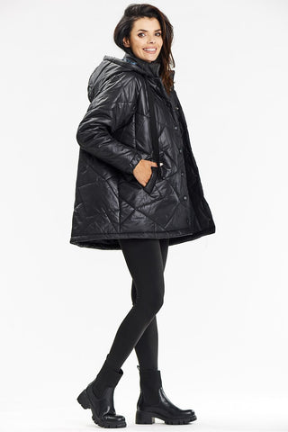 Awama Contrast Lined Quilted Jacket