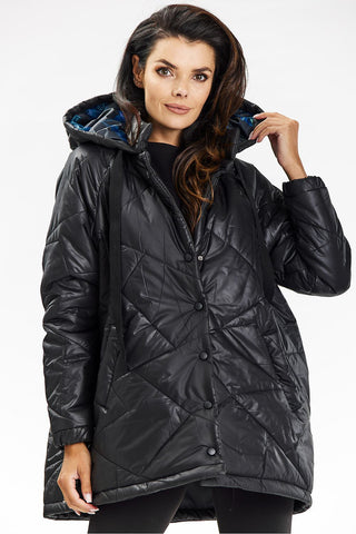 Awama Contrast Lined Quilted Jacket