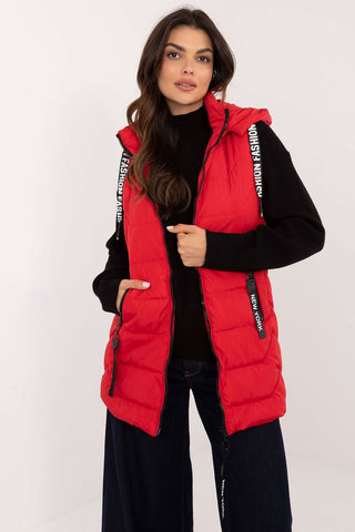 Factory Price Fashion NY Buttoned Hood Long Quilted Vest