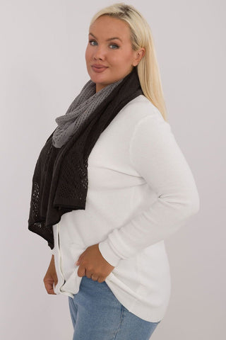 AT Soft Breeze Open Knit Two Tone Wool Blend Scarf