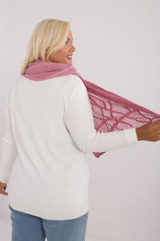 AT Soft Breeze Open Knit Two Tone Wool Blend Scarf