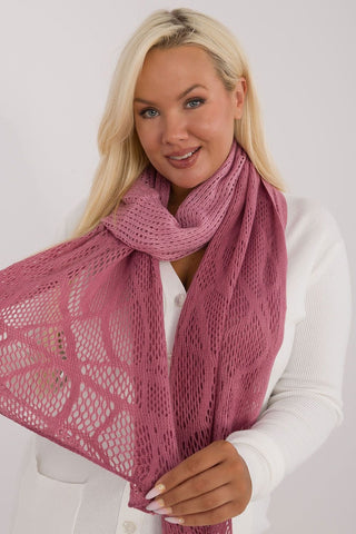 AT Soft Breeze Open Knit Two Tone Wool Blend Scarf