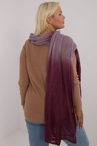 AT Soft Breeze Open Knit Two Tone Wool Blend Scarf