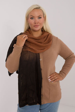 AT Soft Breeze Open Knit Two Tone Wool Blend Scarf