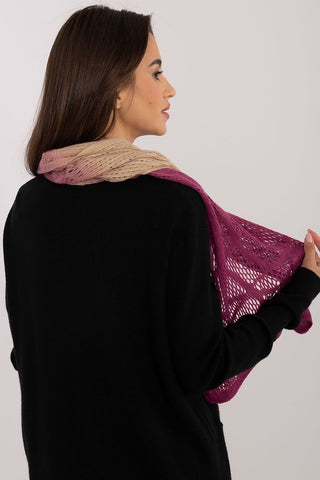 AT Soft Breeze Open Knit Two Tone Wool Blend Scarf