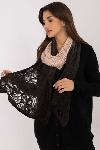 AT Soft Breeze Open Knit Two Tone Wool Blend Scarf