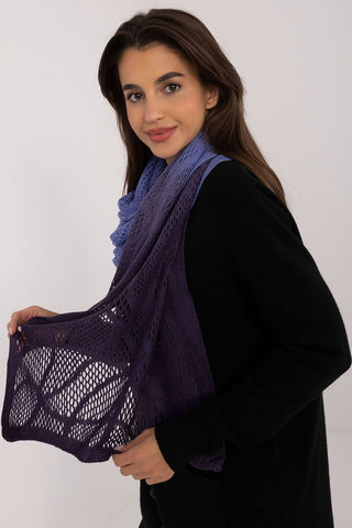 AT Soft Breeze Open Knit Two Tone Wool Blend Scarf