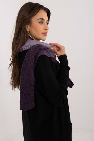 AT Soft Breeze Open Knit Two Tone Wool Blend Scarf