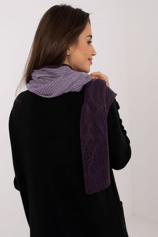 AT Soft Breeze Open Knit Two Tone Wool Blend Scarf