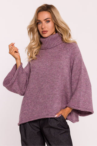 Moe Kimono Sleeve Turtleneck Wool Blend Sweater