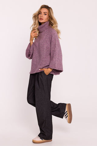 Moe Kimono Sleeve Turtleneck Wool Blend Sweater