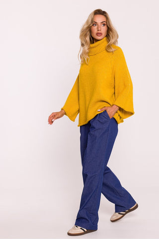 Moe Kimono Sleeve Turtleneck Wool Blend Sweater