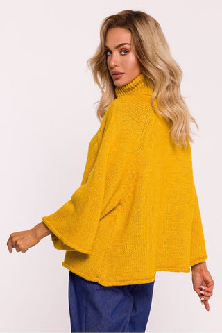 Moe Kimono Sleeve Turtleneck Wool Blend Sweater