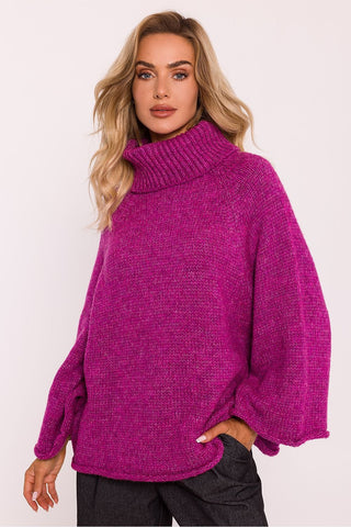 Moe Kimono Sleeve Turtleneck Wool Blend Sweater