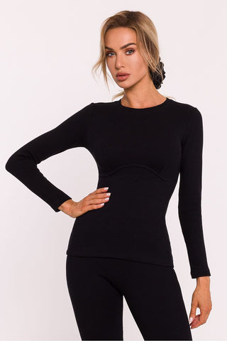 Moe Comfort Fit Bust Seam Fitted Long Sleeve Top