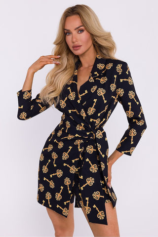 Moe Bold Print Long Sleeve Romper