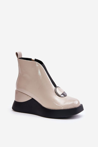 Step in Style Buskin Modern Twist Platform Booties