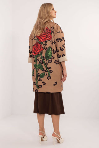 Italy Moda Wild Rose Safari Longline Coat