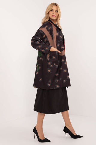 Italy Moda Wild Rose Safari Longline Coat