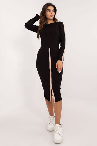 Relevance Varsity Lane Ribbed Co-Ord Two Piece Skirt Set