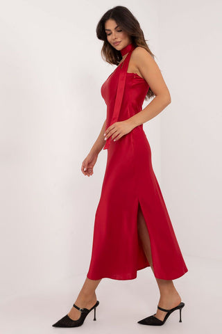 Lakerta Wrap It Your Way Satin Midi Dress