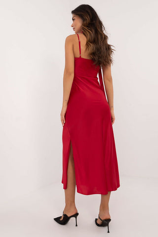 Lakerta Wrap It Your Way Satin Midi Dress