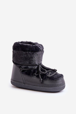 Step In Style Fuzzy Laced Snow Boots